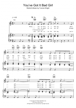 page one of You've Got It Bad Girl (Piano, Vocal & Guitar Chords)