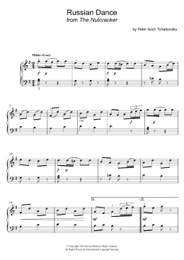 page one of Russian Dance (from The Nutcracker Suite) (Easy Piano)