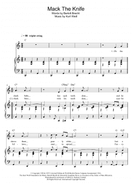 page one of Mack The Knife (Piano & Vocal)