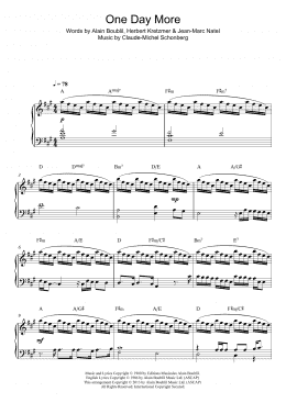 page one of One Day More (from Les Miserables) (Piano Solo)
