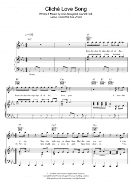 page one of Cliche Love Song (Piano, Vocal & Guitar Chords)
