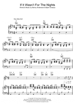 page one of If It Wasn't For The Nights (Piano, Vocal & Guitar Chords)