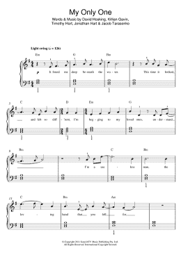 page one of My Only One (Beginner Piano (Abridged))