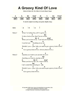 page one of A Groovy Kind of Love (Guitar Chords/Lyrics)