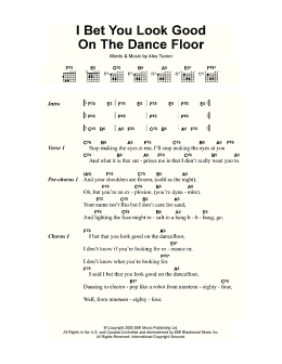 page one of I Bet You Look Good On The Dance Floor (Guitar Chords/Lyrics)