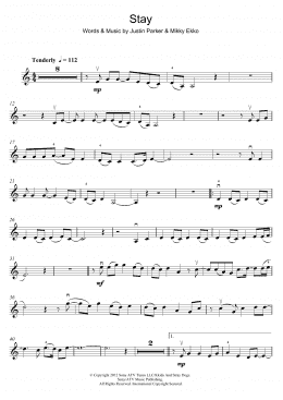 page one of Stay (Violin Solo)