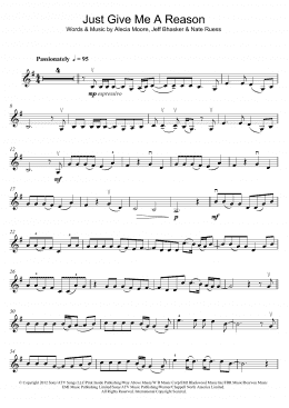 page one of Just Give Me A Reason (featuring Nate Ruess) (Violin Solo)