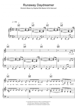 page one of Runaway Daydreamer (Piano, Vocal & Guitar Chords)