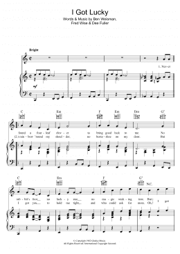 page one of I Got Lucky (Piano, Vocal & Guitar Chords)