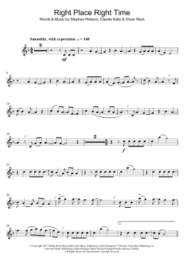 page one of Right Place Right Time (Flute Solo)