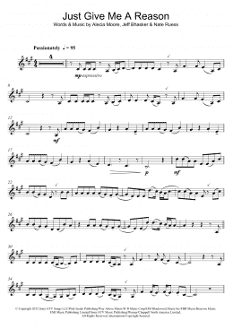 page one of Just Give Me A Reason (featuring Nate Ruess) (Clarinet Solo)