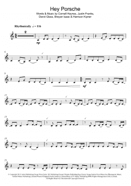page one of Hey Porsche (Clarinet Solo)