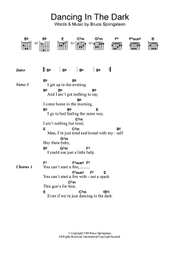 page one of Dancing In The Dark (Guitar Chords/Lyrics)