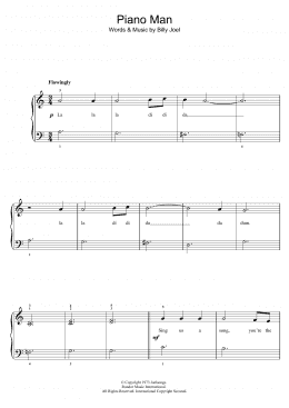 page one of Piano Man (Easy Piano)