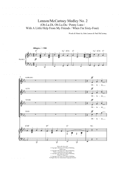 page one of Lennon / McCartney Medley No. 2 (SATB Choir)