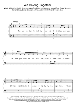page one of We Belong Together (Beginner Piano (Abridged))