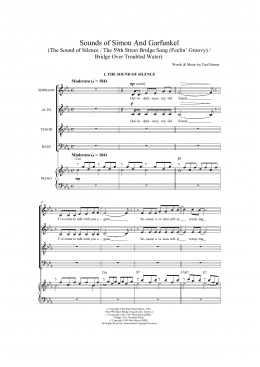 page one of Sounds Of Simon and Garfunkel (SATB Choir)