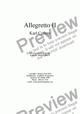 page one of Allegretto II