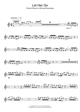 page one of Let Her Go (Lead Sheet / Fake Book)