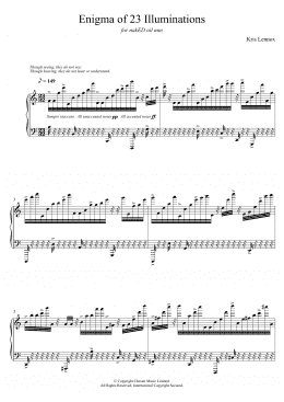 page one of Enigma of 23 Illuminations (Piano Solo)