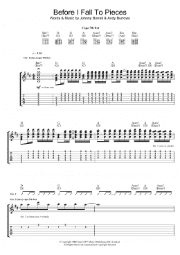 page one of Before I Fall To Pieces (Guitar Tab)