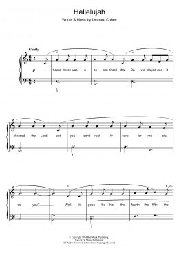 page one of Hallelujah (Easy Piano)