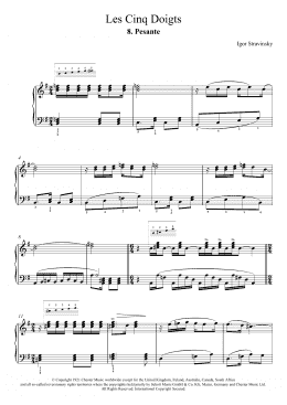 page one of Pesante (No. 8 From Les Cinq Doigts) (Piano Solo)