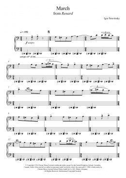 page one of March from Renard (Piano Solo)