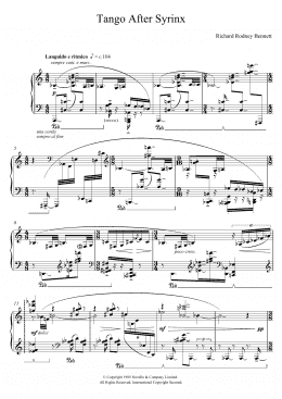 page one of Tango After Syrinx (Piano Solo)