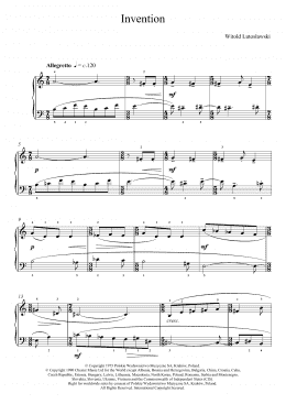 page one of Invention (Piano Solo)