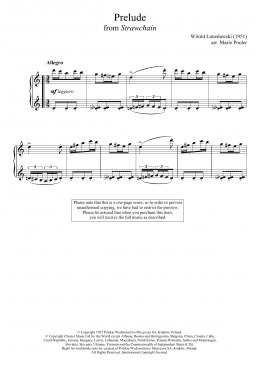 page one of Prelude (from 'Strawchain') (Piano Solo)