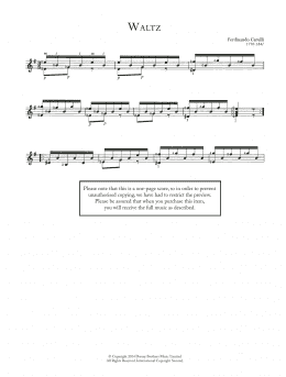 page one of Waltz (Solo Guitar)