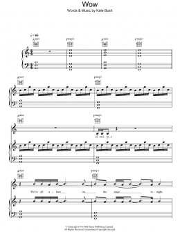 page one of Wow (Piano, Vocal & Guitar Chords)