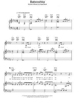 page one of Babooshka (Piano, Vocal & Guitar Chords)