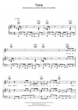 page one of Think (Piano, Vocal & Guitar Chords)