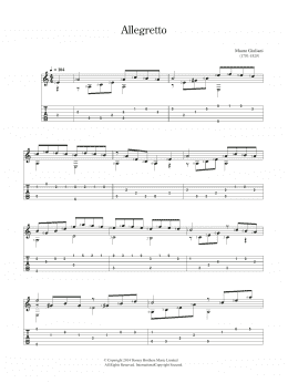 page one of Allegretto (Easy Guitar)
