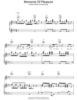 page one of Moments Of Pleasure (Piano, Vocal & Guitar Chords)