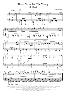 page one of Three Pieces For The Young, 3. March (Piano Solo)