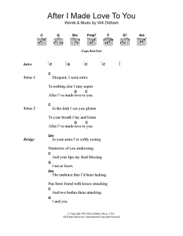 page one of After I Made Love To You (Guitar Chords/Lyrics)