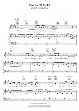 page one of Fields Of Gold (Piano, Vocal & Guitar Chords)