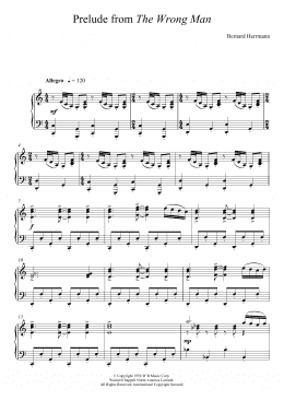 page one of Prelude From The Wrong Man (Piano Solo)