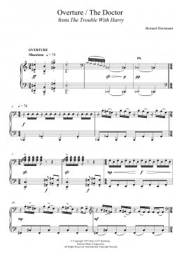 page one of Overture/The Doctor From The Trouble With Harry (Piano Solo)