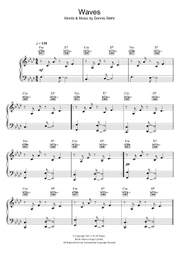 page one of Waves (Piano, Vocal & Guitar Chords)