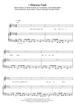 page one of I Wanna Feel (Piano, Vocal & Guitar Chords)