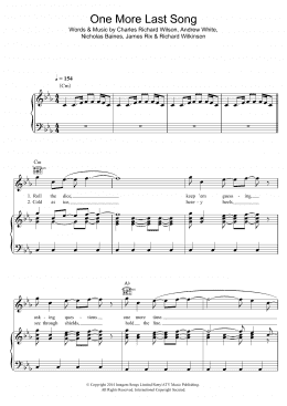 page one of One More Last Song (Piano, Vocal & Guitar Chords)