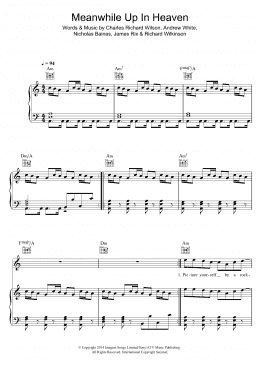page one of Meanwhile Up In Heaven (Piano, Vocal & Guitar Chords)