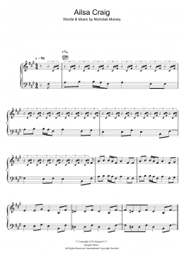 page one of Ailsa Craig (Piano, Vocal & Guitar Chords)