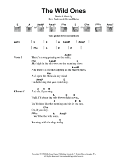 page one of The Wild Ones (Guitar Chords/Lyrics)