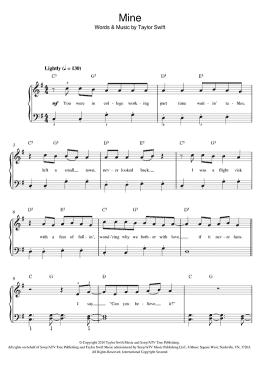 page one of Mine (Beginner Piano (Abridged))