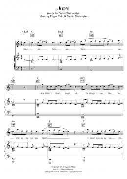 page one of Jubel (Piano, Vocal & Guitar Chords)